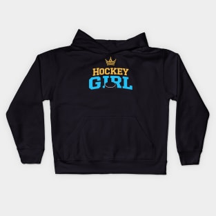 hockey girl Kids Hoodie